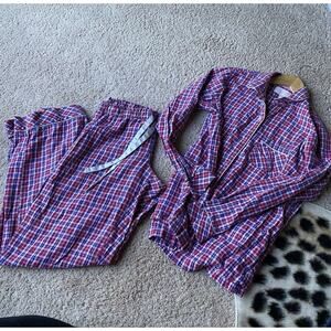 Vintage VICTORIA SECRET Pajama Set Pink/Purple Plaid Sz Small